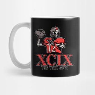 Funny Future Football Quarterback Skeleton Player Mug